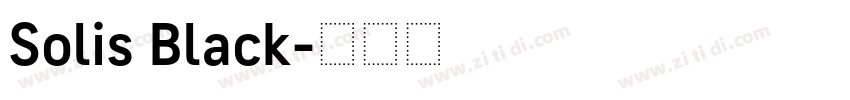 Solis Black字体转换
